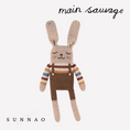 Load image into Gallery viewer, <Main Sauvage>Bunny knit toy - Rainbow sweater-Main sauvage-SUNNAO