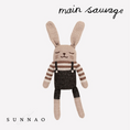 Load image into Gallery viewer, <Main Sauvage>Bunny knit toy - Black overalls-Main sauvage-SUNNAO