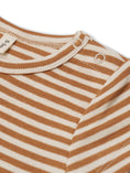 갤러리 뷰어로 이미지로드, <Organic zoo> Copper Stripes Short Sleeve Bodysuit - DROP1