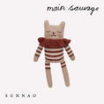 Load image into Gallery viewer, <Main Sauvage>Kitten knit toy - Sienna striped romper-Main sauvage-SUNNAO