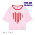 갤러리 뷰어로 이미지로드, <CALL ME FRANKIE>CROPPED HEART T-SHIRT(1-8Y)-CALL ME FRANKIE-SUNNAO