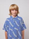 Load image into Gallery viewer, <BOBO CHOSES>Wavy Bobo Choses all over waffle polo shirt(2-7Y)-BOBO CHOSES-SUNNAO