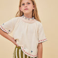 Load image into Gallery viewer, <Birinit Petit> Tulipano embroidered blouse(3-6Y)-Birinit Petit-SUNNAO