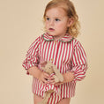 Load image into Gallery viewer, <Birinit Petit> Red stripes blouse(18M-6Y)-Birinit Petit-SUNNAO