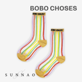 Gallery viewerに画像を読み込む, <BOBO CHOSES>Color Stripes transparent short socks