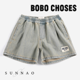 갤러리 뷰어로 이미지로드, <BOBO CHOSES> Bobo Choses Since 09 denim bermuda shorts