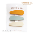 갤러리 뷰어로 이미지로드, <GRECH&CO.> MATTE HAIR CLIPS - GOLDEN + LIGHT BLUE + BUFF-GRECH&CO.-SUNNAO