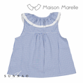 갤러리 뷰어로 이미지로드, 【予約/5月末頃お届け】<Maison marelle> Blouse MARCEAU- gingham blue-Maison marelle-SUNNAO