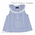 갤러리 뷰어로 이미지로드, 【予約/5月末頃お届け】<Maison marelle> Blouse MARCEAU- gingham blue-Maison marelle-SUNNAO