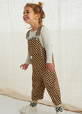 Load image into Gallery viewer, <Claude&Co> Checkerboard Dungaree - Brick (1-5Y)-Claude & Co-SUNNAO
