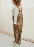 Load image into Gallery viewer, <Claude&Co> Checkerboard Dungaree - Brick (1-5Y)-Claude & Co-SUNNAO