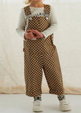 Load image into Gallery viewer, <Claude&Co> Checkerboard Dungaree - Brick (1-5Y)-Claude & Co-SUNNAO