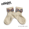 갤러리 뷰어로 이미지로드, <Collégien> Béatrice Ribbed Ankle Socks with Liberty Bow - Doux Agneaux