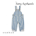 Gallery viewerに画像を読み込む, <Dotty dungaree> Stonewash Stripe Denim Overalls(2-6Y)-Dotty dungaree-SUNNAO