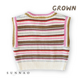 Gallery viewerに画像を読み込む, <GROWN> Sunshine Stripe Knit Top