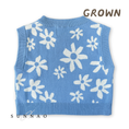 将图像加载到画廊查看器中, <GROWN> Organic Wild Flower Knit Vest