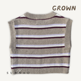 将图像加载到画廊查看器中, <GROWN> Organic Stripe Apple Knit Vest - Oatmilk