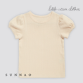 갤러리 뷰어로 이미지로드, <Little Cotton Clothes> Pointelle T-shirt in Buttermilk