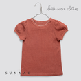 将图像加载到画廊查看器中, <Little Cotton Clothes> Pointelle T-shirt in Raspberry