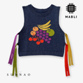 Gallery viewerに画像を読み込む, <MABLI> FRUIT BOWL VEST - DENIM MELANGE - DROP1