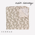 Load image into Gallery viewer, Main Sauvage Muslin swaddle - BAY LEAVES
