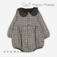 Gallery viewerに画像を読み込む, <Maison marelle> Romper BAC- gingham beige&gray