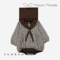 Gallery viewerに画像を読み込む, <Maison marelle> Romper CAMBON - brown collar