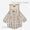 Gallery viewerに画像を読み込む, 【オーダー会/送料無料】<Maison marelle> Romper MAZET- beige tartan