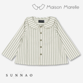 Gallery viewerに画像を読み込む, 【オーダー会/送料無料】<Maison marelle> Shirt MONCEAU - sauge stripes