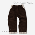 Load image into Gallery viewer, 【オーダー会/送料無料】<Maison marelle> Pants LEBON - brown velvet/ beige tartan