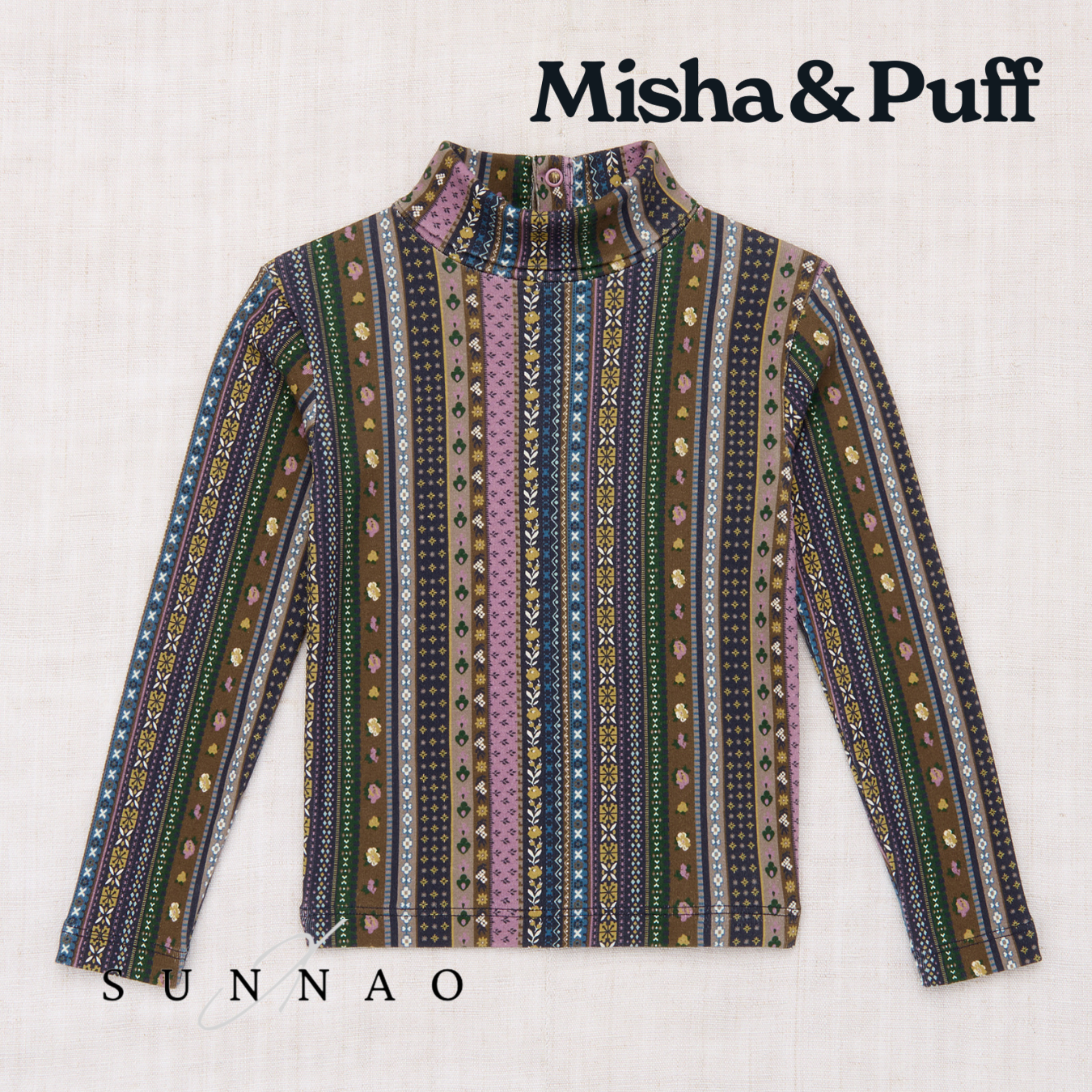 Misha＆Puff 25winter パッチワーク タートルネック 2Y Misha＆Puff 25winter パッチワーク タートルネック 2Y Misha & Puff