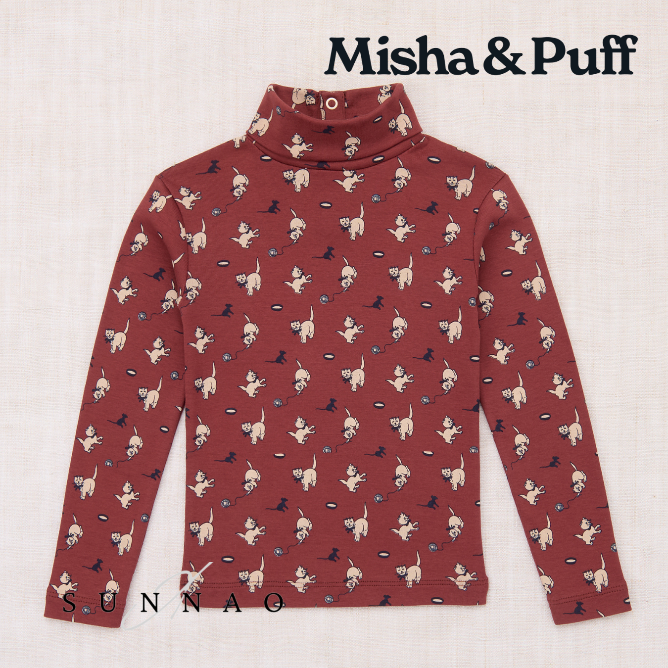 misha & puff 猫ロンパ 18-24m misha & puff 猫ロンパ 18-24m Misha and Puff Cat Sweater - Spun