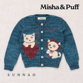 Load image into Gallery viewer, <Misha&Puff> Three Little Kittens Cardigan - Blue Smoke
