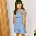 将图像加载到画廊查看器中, <Misha&Puff> ZIP OVERALL SHORTS - BABY BLUE DENIM