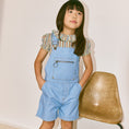 将图像加载到画廊查看器中, <Misha&Puff> ZIP OVERALL SHORTS - BABY BLUE DENIM