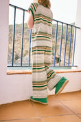 Load image into Gallery viewer, Misha&Puff Muscle Tee - Lawn Patio Stripe