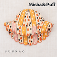 Load image into Gallery viewer, Misha&Puff Holiday Sunhat/Frangipani Polka-Stripe