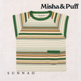 Load image into Gallery viewer, Misha&Puff Muscle Tee - Lawn Patio Stripe