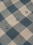 将图像加载到画廊查看器中, <Organic zoo> Fog Blue Gingham Onesie