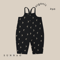 Load image into Gallery viewer, Organic zoo Charcoal Midnight Dungarees (1-4Y)