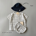 Gallery viewerに画像を読み込む, <Organic zoo> Navy Window Check Boxy T-Shirt (6M-5Y)-Organic zoo-SUNNAO