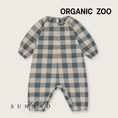 将图像加载到画廊查看器中, <Organic zoo> Fog Blue Gingham Onesie