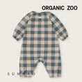 将图像加载到画廊查看器中, <Organic zoo> Fog Blue Gingham Onesie