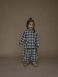 将图像加载到画廊查看器中, <Organic zoo> Fog Blue Gingham Lodge Pants