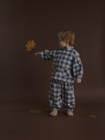将图像加载到画廊查看器中, <Organic zoo> Fog Blue Gingham Lodge Pants