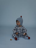 将图像加载到画廊查看器中, <Organic zoo> Fog Blue Gingham Onesie