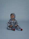 将图像加载到画廊查看器中, <Organic zoo> Fog Blue Gingham Onesie