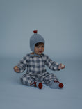 将图像加载到画廊查看器中, <Organic zoo> Fog Blue Gingham Onesie