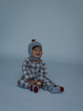 将图像加载到画廊查看器中, <Organic zoo> Fog Blue Gingham Onesie