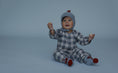 将图像加载到画廊查看器中, <Organic zoo> Fog Blue Gingham Onesie